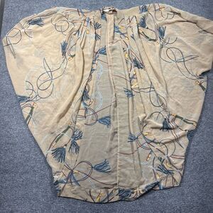 Kimono Style Cardigan Open Front‎ Duster Hot Delicious Boho Whip All Over Print